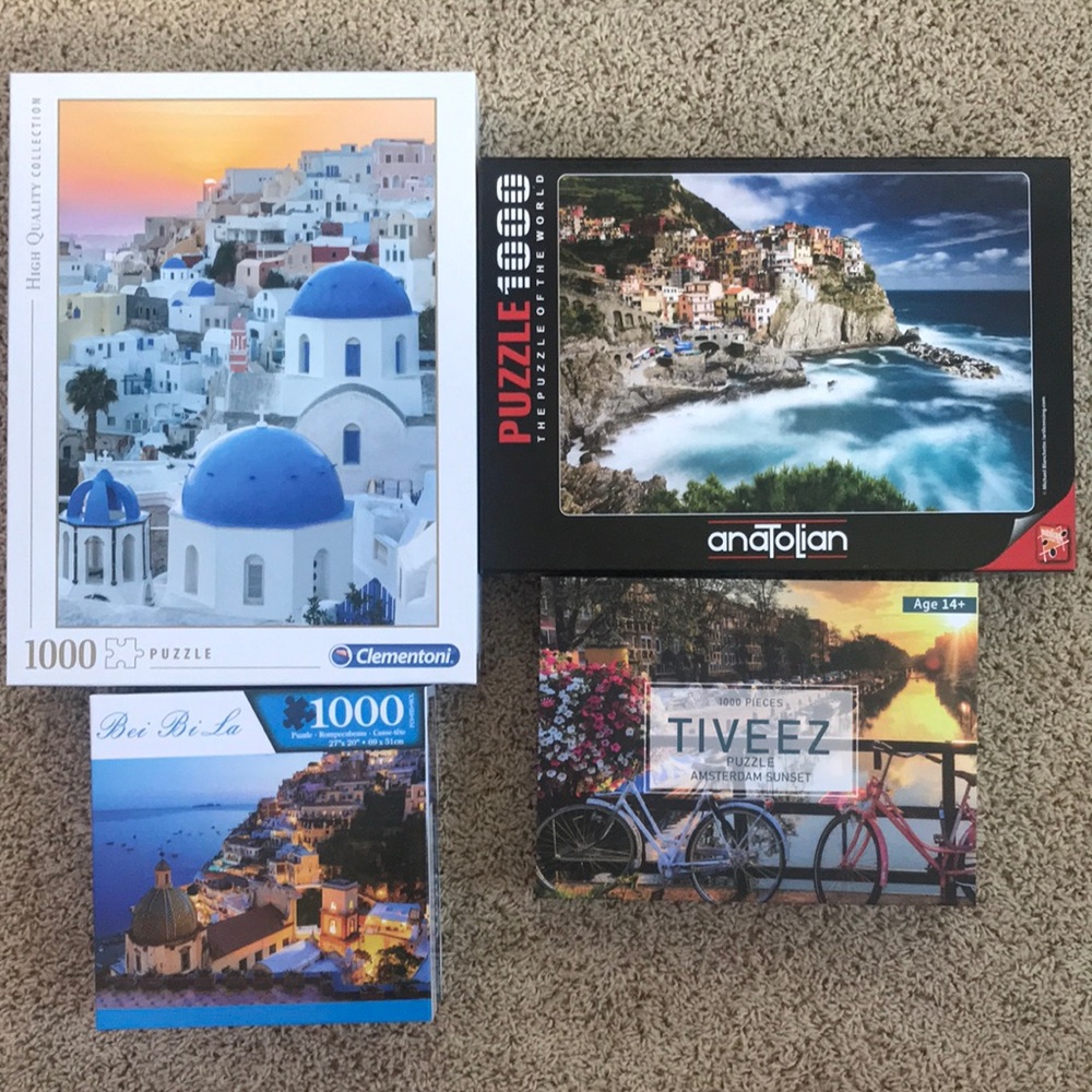 Four 1000 piece puzzles